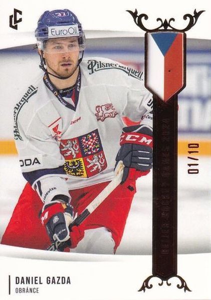 insert karta DANIEL GAZDA 23-24 LC Golden Prague Belongs to Us Beijer Hockey Games Red /10